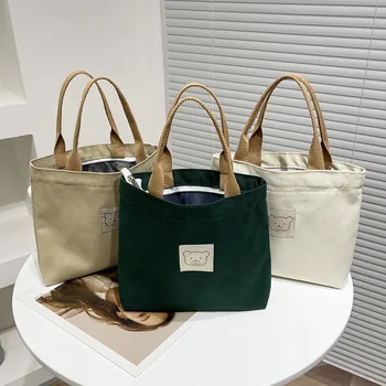 Новая модная холщовая портативная сумка большой емкости, удобная сумка для пригородных поездок, семейная простая и универсальная сумка для хранения Sen