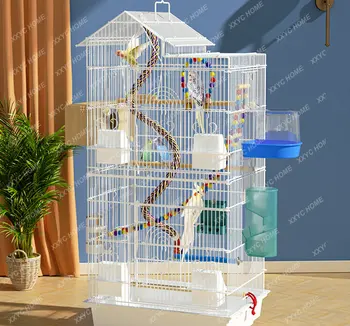 Специальная клетка для попугая Xuanfeng Большая домашняя клетка для птиц из тигровой шкуры Клетка для птиц Bestlife с ящиком для разведения