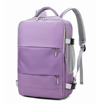 Женский рюкзак для путешествий, водонепроницаемый Противоугонный Стильный повседневный рюкзак, ремень для багажа, USB-порт для зарядки, рюкзак для ноутбука, школьные сумки