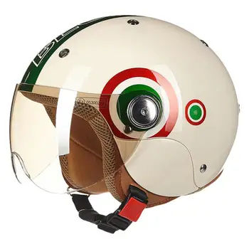 Capacete BEON Мотоциклетный шлем для скутера с открытым лицом 3/4, мотоциклетные реактивные винтажные ретро-шлемы для мальчиков и девочек, детский шлем для взрослых