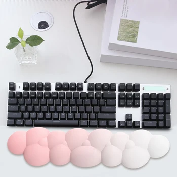 Клавиатура, поддерживающая запястье, Эргономичная облачная подушка для запястья, облегчающая боль, облегчающая набор текста, двустороннее использование, градиентный цвет для домашнего офиса
