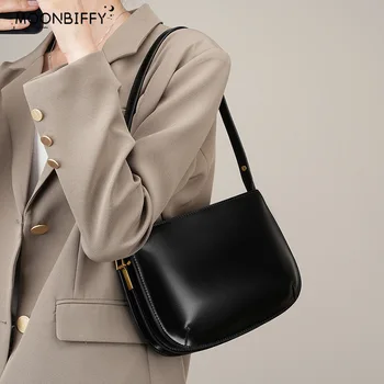 Женские сумки через плечо из новой натуральной кожи, дизайнерский роскошный бренд, женская повседневная сумка-мессенджер из воловьей кожи подмышками