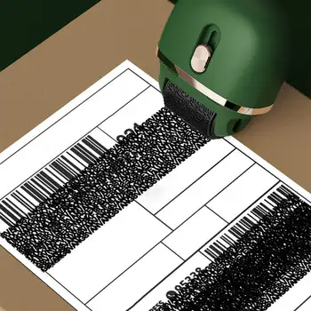 Экспресс-распаковка роликового штампа 2 в 1 Конфиденциальность личной информации Защита личности случайным кодом Аппликатор для печати с набором чернил