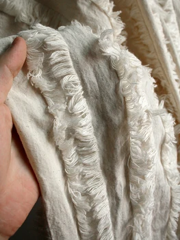 Абрикосовая хлопчатобумажная льняная жаккардовая ткань, креативная высококачественная юбка ручной работы, ткани для одежды Han