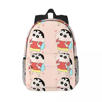 Рюкзаки Shinchan Nohara, сумка для книг для мальчиков и девочек, модные школьные сумки для студентов, рюкзак для ноутбука, сумка через плечо большой емкости
