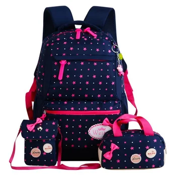 2023 Рюкзак для девочек, детские школьные сумки, 3 шт. /компл., школьный рюкзак большой емкости с точечной печатью, милый легкий рюкзак mochila