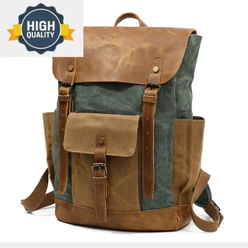 Спортивная мужская сумка для альпинизма на открытом воздухе, Водонепроницаемый дорожный рюкзак большой емкости, холщовый школьный рюкзак для студентов
