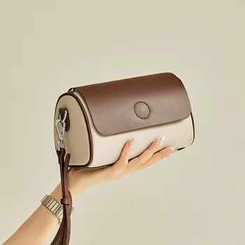 Новая сумка через плечо, женская летняя популярная сумка-цилиндр, сумка senior sense, кожаная женская сумка