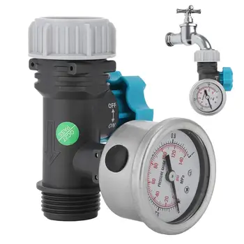 Регулятор давления воды Регулируемый Универсальный регулятор давления Водяной клапан С манометром Удобный медный редуктор давления для