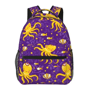 Женский рюкзак с рисунком морского Осьминога, модная сумка для женщин, мужская школьная сумка, сумка для книг Mochila