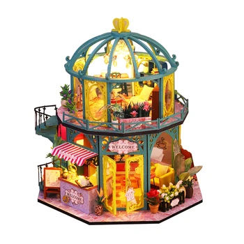 Кукольные миниатюры Casa Home, Деревянный кукольный дом с аксессуарами и мебелью, развивающие игрушки, подарок на День рождения