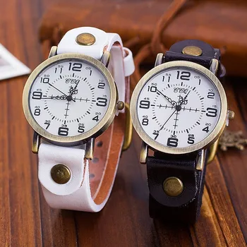 Винтажные кожаные часы-браслет, женские наручные часы, повседневные роскошные кварцевые часы, цифровые женские повседневные часы, мужские часы в подарок