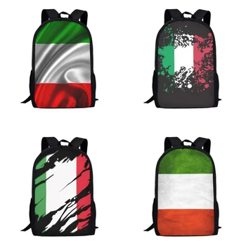 Школьная сумка с дизайном итальянского флага, детский рюкзак, сумка для книг для учащихся начальной школы, повседневные сумки через плечо большой емкости Mochia