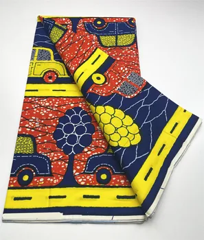 Гарантированная ткань с принтом из настоящего африканского воска, 100% хлопок, материал воска Pagne, 6 ярдов, ткань Ankara Pagne для вечернего платья X626-2