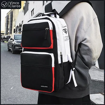 Большой вместительный мужской рюкзак с множеством карманов, школьный рюкзак для подростка, Трендовые парные рюкзаки, сумки Унисекс 2023