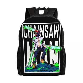 Рюкзак Warrior Denji Denji Chainsaw Man для мужчин и женщин, Школьная сумка для студентов колледжа, подходит для 15-дюймового ноутбука, Сумки японской Манги