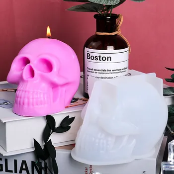 Силиконовая форма для свечи с черепом Aouke, эпоксидное настольное украшение, декоративная силиконовая форма с черепом, формы для ароматерапевтических свечей 