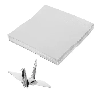100 Шт. Одностороннее Перламутровое Оригами из блестящей бумаги Квадратное Японское двойное складывание 