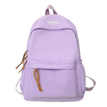 Нейлоновые сумки Большой емкости, студенческий рюкзак ярких цветов, однотонный регулируемый ремень для офиса, путешествий, школьный Корейский рюкзак
