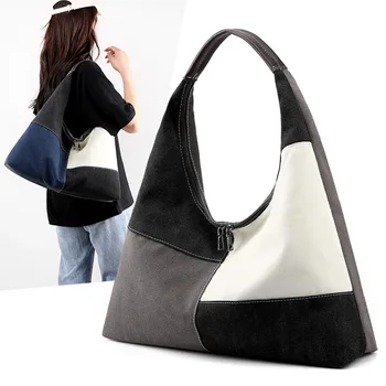 Повседневные сумки, женская ручная сумка большой емкости, модная женская сумка на плечо, женские холщовые сумки