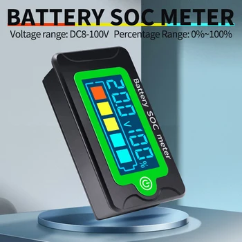 Водонепроницаемый аккумулятор, измеритель мощности, индикатор емкости, Вольтметр постоянного тока 8-100 В, литий-железо-фосфатный Аккумуляторный тестер