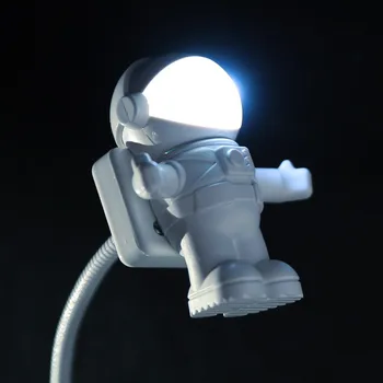 Мини-ночников с питанием от USB Портативная настольная лампа для чтения White Astronaut для компьютера ПК Со светодиодной подсветкой Декор комнаты Маленькие ночные светильники