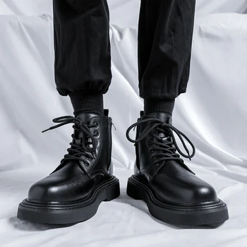 Модные простые мужские ботинки 
