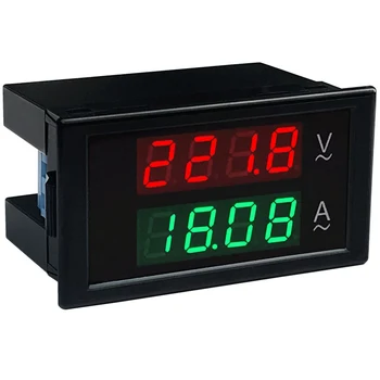 DL69-2042T AC 100A 0-500VA ЖК-цифровой амперметр высокой точности с красным зеленым шрифтом рабочее напряжение 110V 220V