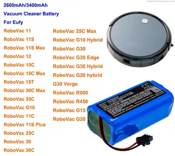 Аккумулятор OrangeYu 2600 мАч/3400 мАч для Eufy RoboVac 11,11 S, 11S Max, RoboVac 12,15C, 15C Max, 15T, 30C Max, 35C, G10, 11C, 11S Plus, 25C