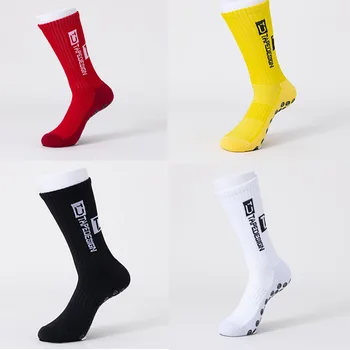 Новые футбольные спортивные носки Противоскользящие утолщенные дышащие Футбольные носки Мужские Женские для бега на открытом воздухе Велосипедные кальцетины