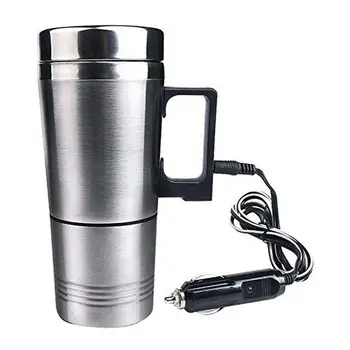 Нагревательная чашка для автомобиля из нержавеющей стали V24V, Теплоизоляция, Электрический автомобильный чайник, Походный чайник, Термокружка для воды и кофе
