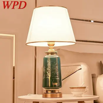 Настольная лампа WPD Modern Ceramics LED Nordic Creative Deer Decor Настольный светильник Модный для дома, гостиной, прикроватной тумбочки в спальне
