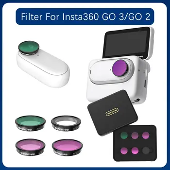 Фильтр для Insta360 GO 3 ND4 ND8 ND16 ND32 Набор Фильтров ND4 8 16 32 для Аксессуаров для экшн-камеры Insta360 GO 2