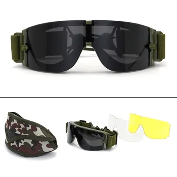 X800 Уличные Военные Тактические очки, Ветрозащитные Спортивные Армейские очки для стрельбы в страйкбол, Велосипедные очки