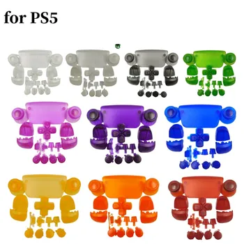  1 комплект PlayStation5 PS5 Контроллер Полупрозрачные цветные кнопки Твердый Пластиковый Корпус Чехол L1 R1 L2 R2 Кнопки Комплект аксессуаров