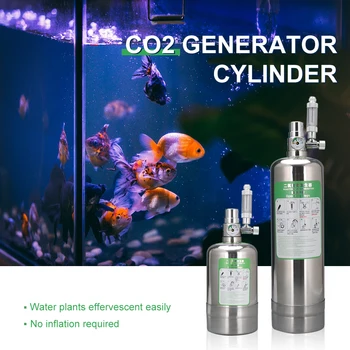 Комплект системы генератора Co2 для аквариума своими руками, аквариум для растений, Стальной реактор, манометр, фильтр, Магнитный солеонидный клапан, газовый баллон