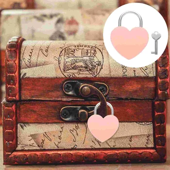 Маленький замок для сердца с ключом, Висячий замок в виде сердца, Дневник, книга, замок для сумочки, Замок для пары Желаний
