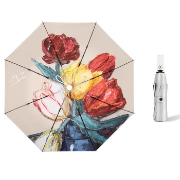 Креативный зонт-тюльпан с защитой от ультрафиолетового излучения, зонт-зонтик для мужчин и женщин, 3/5-складной уличный зонт Paraguas Plegable Paragua
