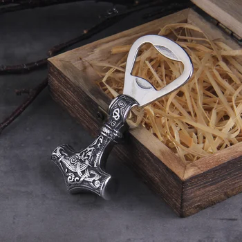 Новая высококачественная скандинавская открывалка для бутылок Nordic Viking Hammer Mjolnir