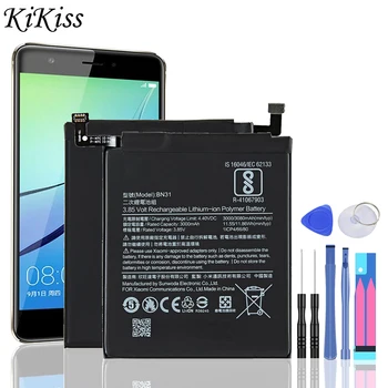 Сменный аккумулятор BN31 для Xiaomi Mi 5X Mi5X A1 MiA1 Redmi Note 5A Redmi Y1 Lite S2 Y2 Аккумуляторы для телефонов 3080 мАч