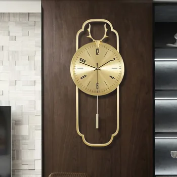 Металлические Квадратные настенные часы в скандинавском стиле, модные часы на батарейках, для гостиной, большой выбор предметов для украшения дома