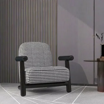 Современный тканевый диван-кресло, деревянные случайные стулья с подлокотником, глубокое кресло, удобные кресла для отдыха для гостиной