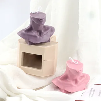3D Сексуальная свеча для мужского тела Силиконовая форма для мужского торса Верхняя Часть Шеи Форма для Ароматического мыла Ручной работы из гипсовой смолы для дома