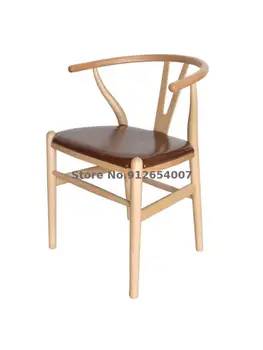 Продвижение китайского скандинавского стула из цельной кости с вилкой, y-образного стула из массива дерева, обеденного стула для учебы, чайного стула для отдыха, кофейного стула для чайной комнаты.