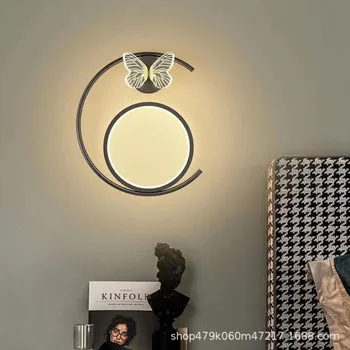Креативная светодиодная лампа для спальни, гостиной, холла, настенный светильник, современный минималистичный светильник для защиты глаз во всем доме, теплый настенный светильник