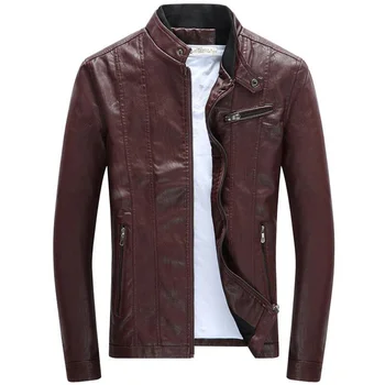 Куртка из искусственной Кожи Для мужчин, модные мотоциклетные байкерские куртки из искусственной кожи, Мужская Весенне-осенняя одежда, мужские классические бархатные пальто, deri ceket