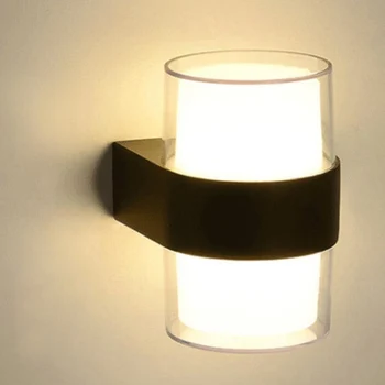 Двухголовочный светодиодный настенный светильник Стильный и прочный Наружный настенный светильник с круговым освещением, излучающий вверх и вниз, Винтажный дизайн