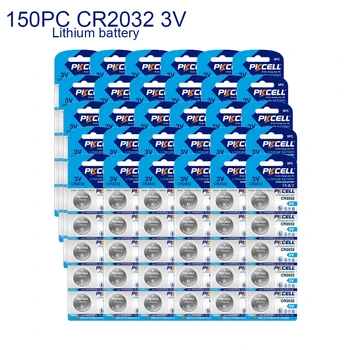 150шт/30 карт CR2032 3V cr2032 LiMnO2 Coin Cell Battery BR2032 DL2032 ECR2032 кнопочная ячейка для игрушек Автомобильные Пульты Дистанционного Управления