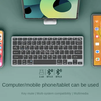 Клавиатура Bluetooth, совместимая с планшетом Apple Xiaomi Samsung Android Windows IOS iPad с беспроводной клавиатурой 2.4g
