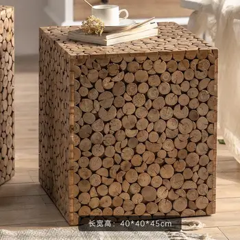 1 шт. Минималистичный креативный столик из массива дерева в китайском стиле, журнальный столик для гостиной, индивидуальный Маленький столик